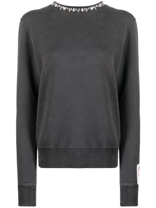 Crystal-embellished crew-neck sweatshirt GOLDEN GOOSE | GWP01223P00067260318